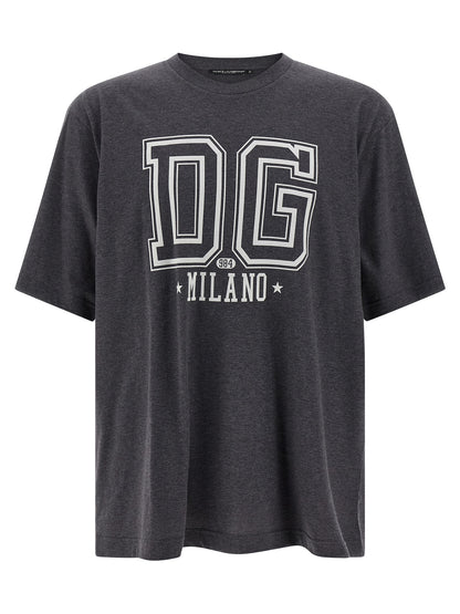 T-shirt gris en coton Dolce & Gabbana