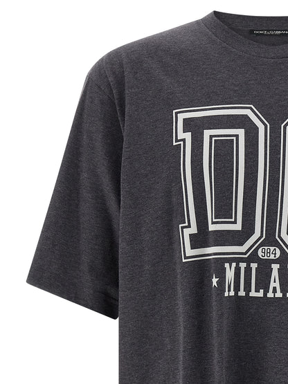 T-shirt gris en coton Dolce & Gabbana