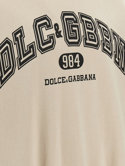 Sweat-shirt Dolce & Gabbana en coton beige