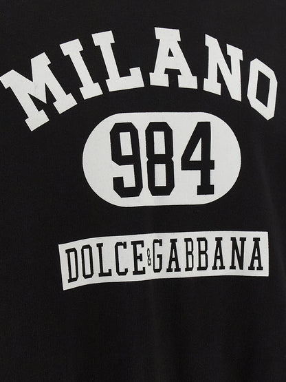 Sweat-shirt bicolore en coton Dolce & Gabbana