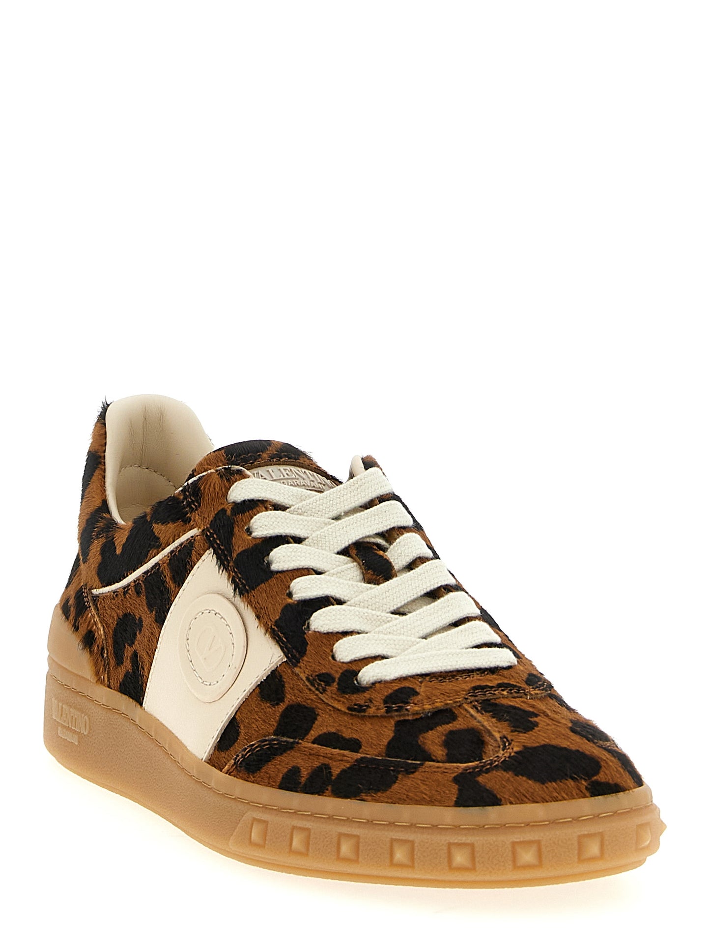Valentino Garavani Brown Calfskin Low-Top Sneakers