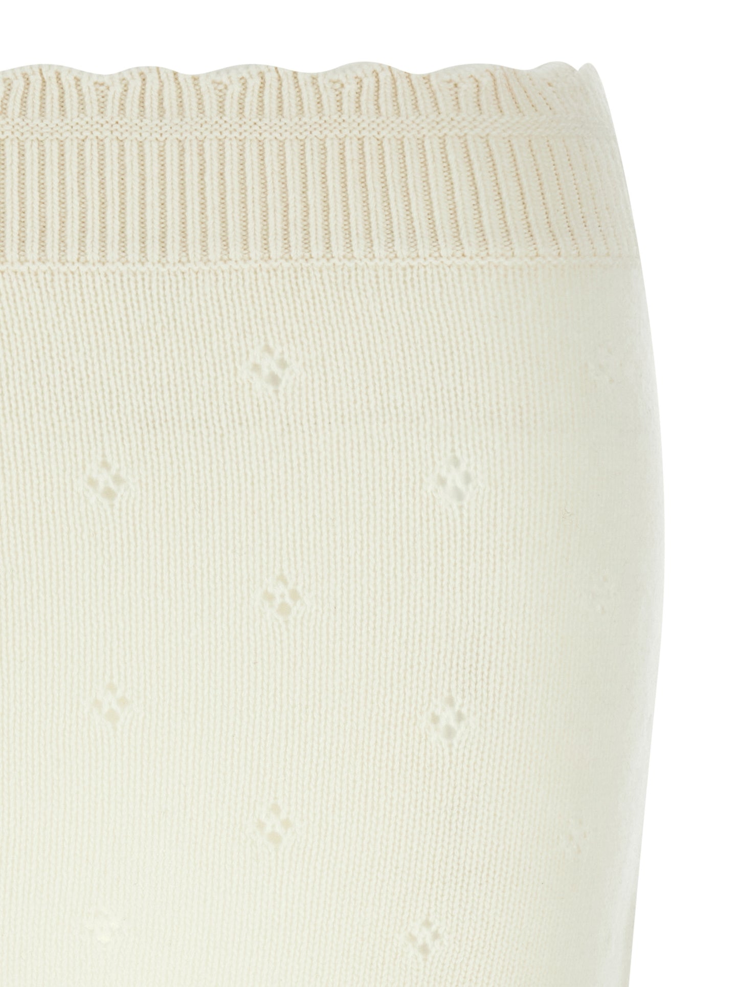Falda larga de lana blanca Chloé