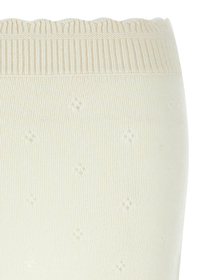 Falda larga de lana blanca Chloé