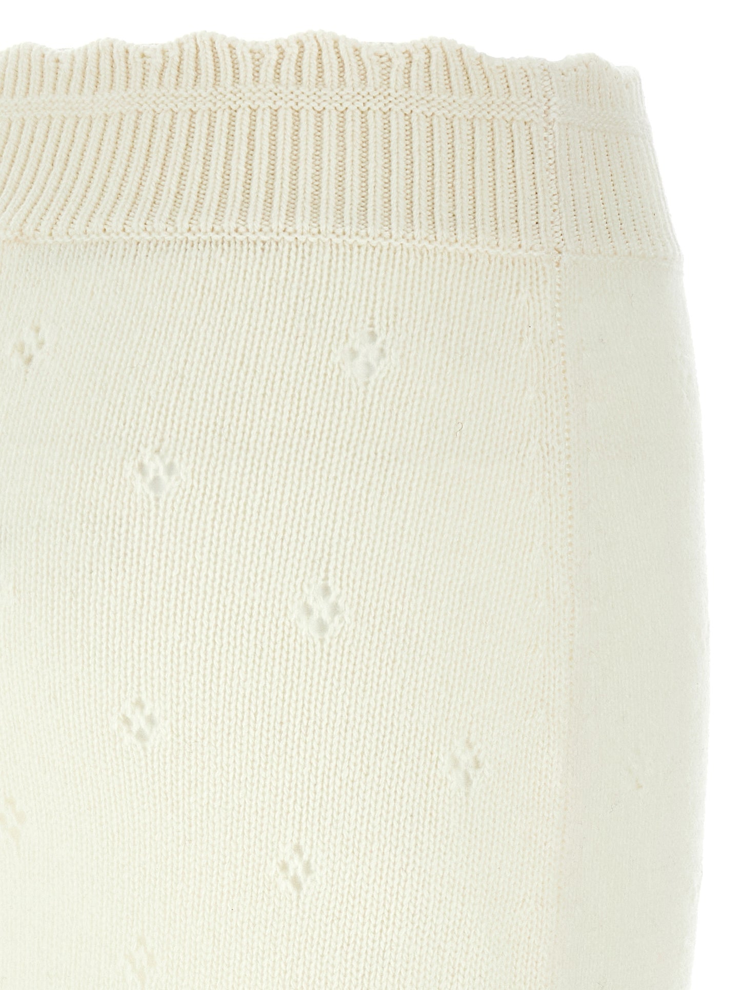 Falda larga de lana blanca Chloé