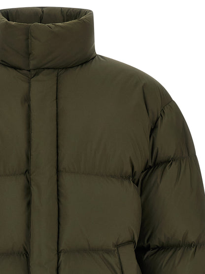 Chaqueta larga Saint Laurent bicolor de poliéster
