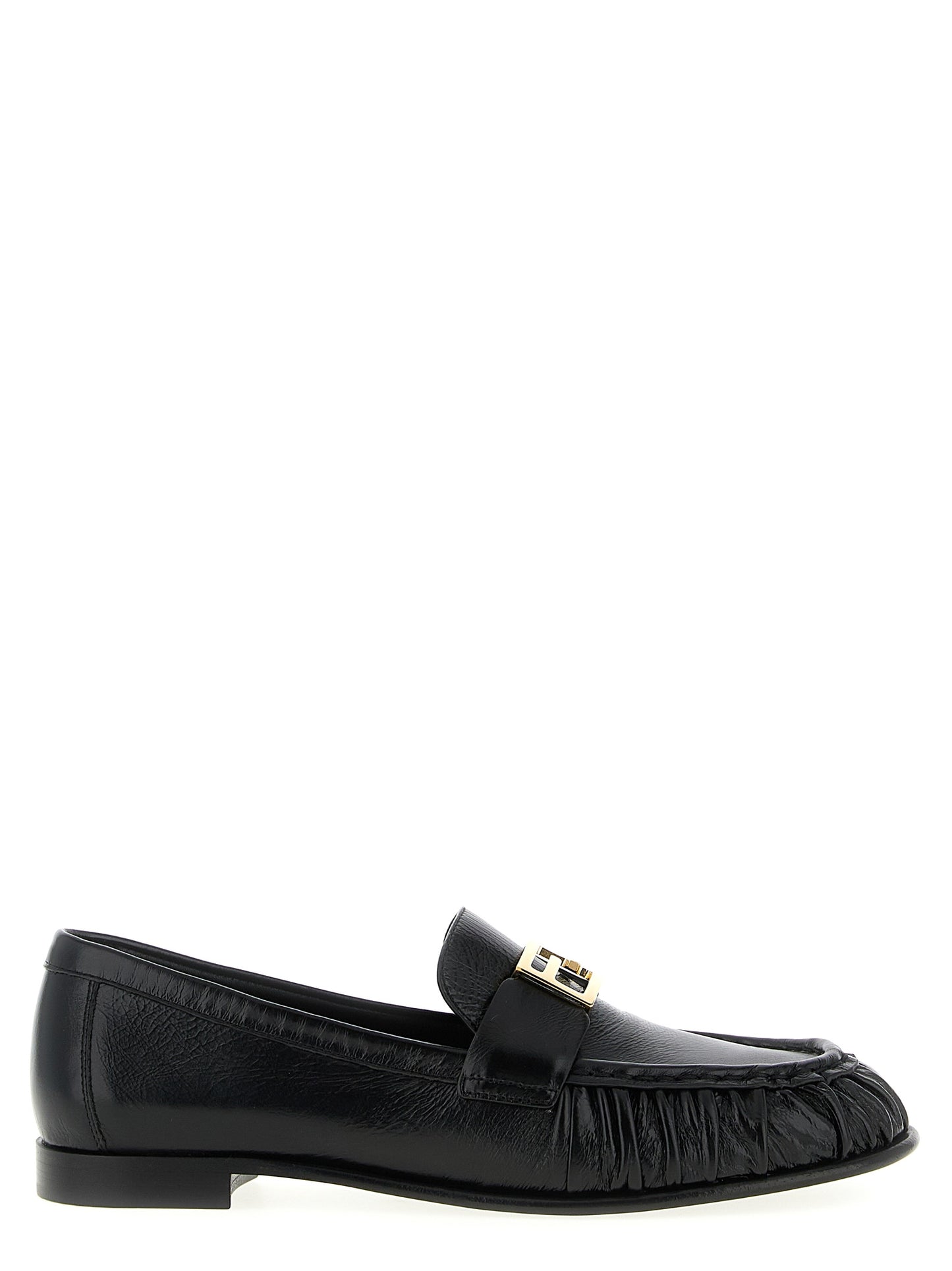 Mocasines sin cordones Fendi de piel de cordero negra
