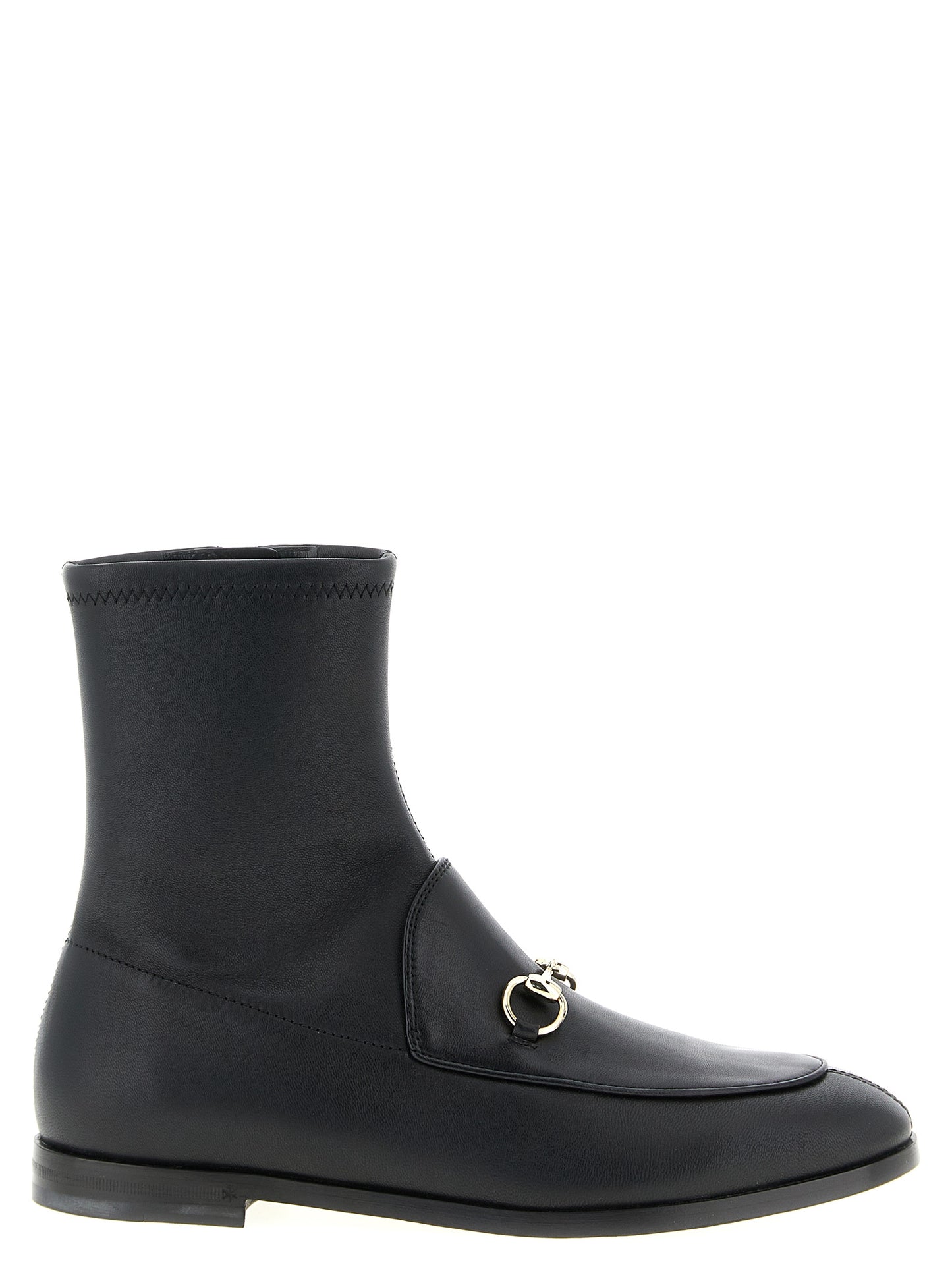Bottines en cuir d'agneau noir Gucci - Semelle souple