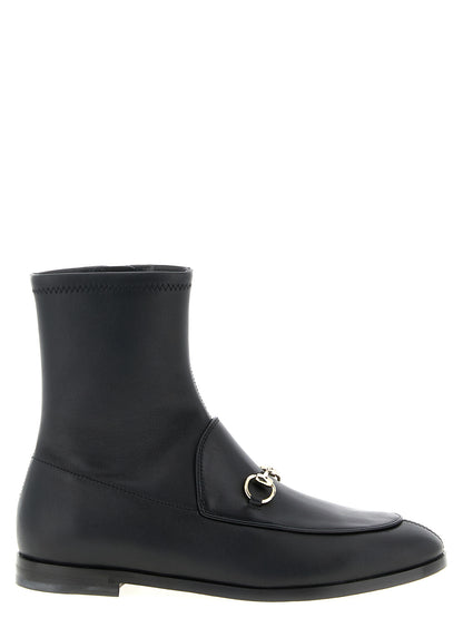 Bottines en cuir d'agneau noir Gucci - Semelle souple