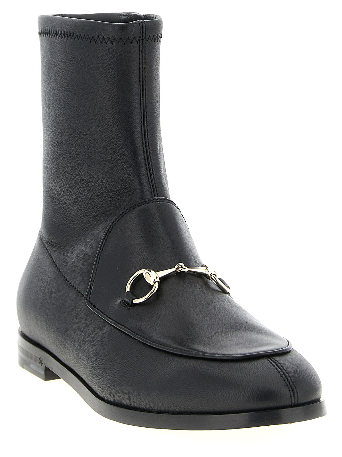 Bottines en cuir d'agneau noir Gucci - Semelle souple
