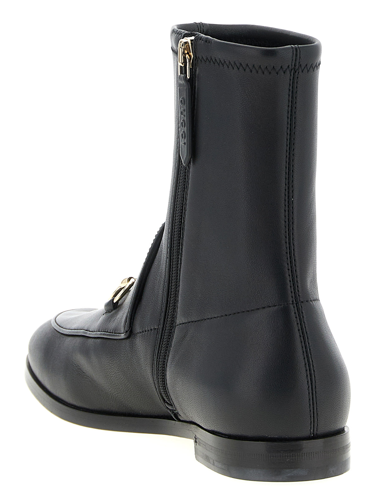 Bottines en cuir d'agneau noir Gucci - Semelle souple