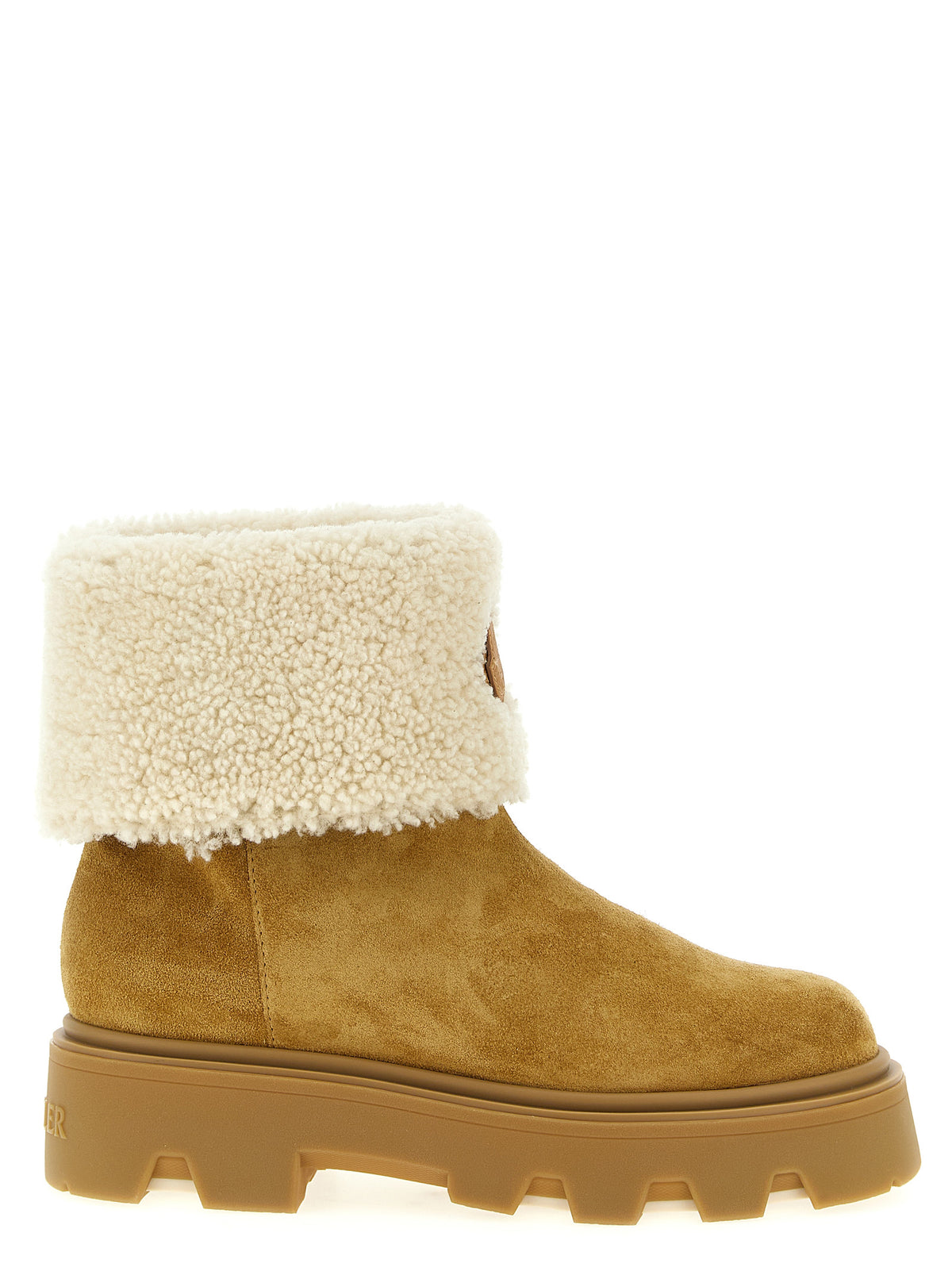 Botas De Tobillo De Piel Moncler Modelo Auréa En Beige