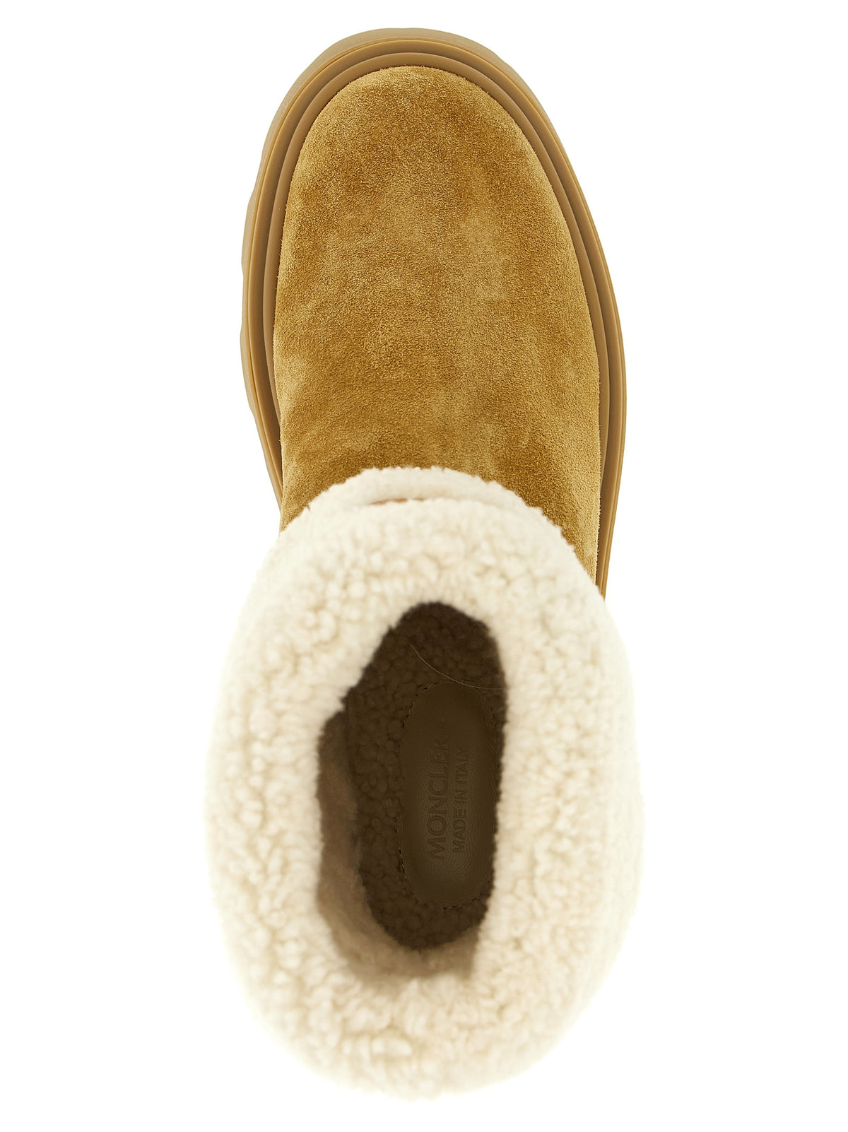 Botas De Tobillo De Piel Moncler Modelo Auréa En Beige