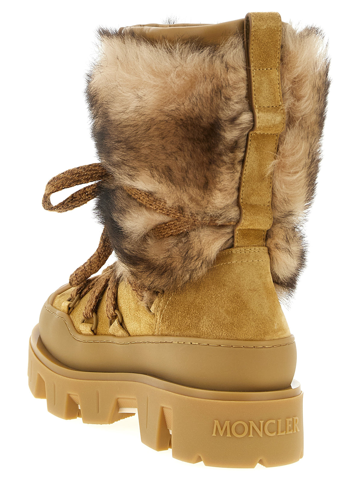 Moncler Brown Calf Leather Flat Boots