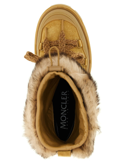 Moncler Brown Calf Leather Flat Boots