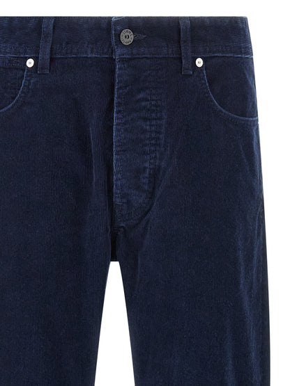Pantalón Casual Stone Island de Algodón Azul Corte Recto