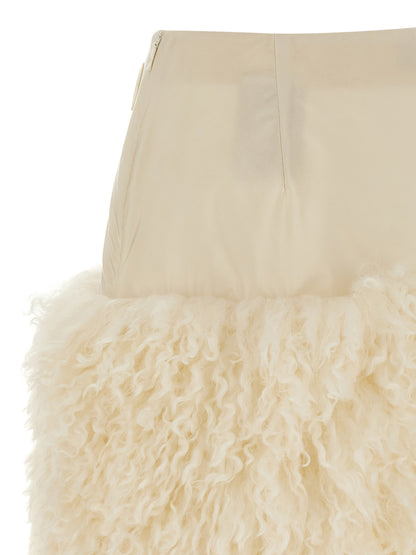 Jupe longue Moncler en polyamide blanc résistant