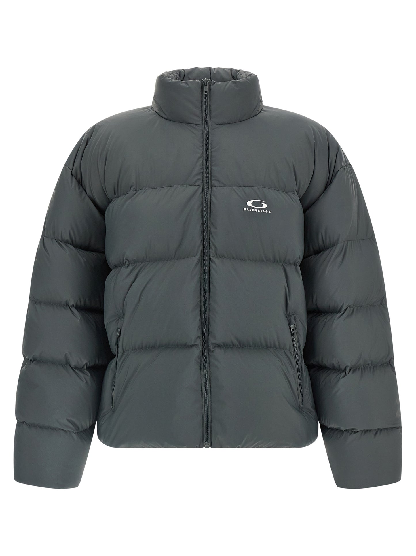 Chaqueta larga Balenciaga de poliamida gris