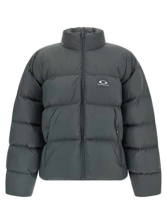 Chaqueta larga Balenciaga de poliamida gris