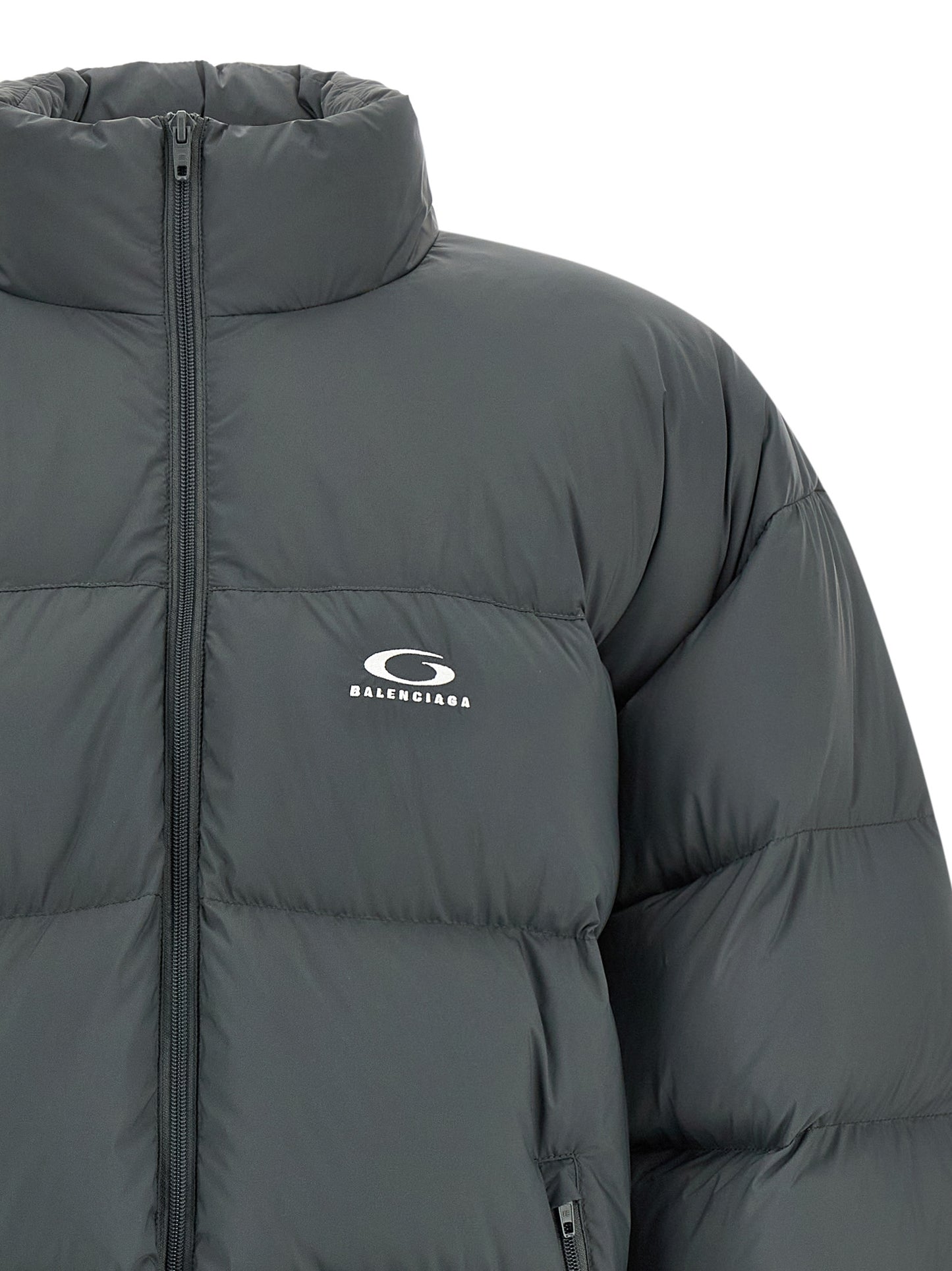 Chaqueta larga Balenciaga de poliamida gris
