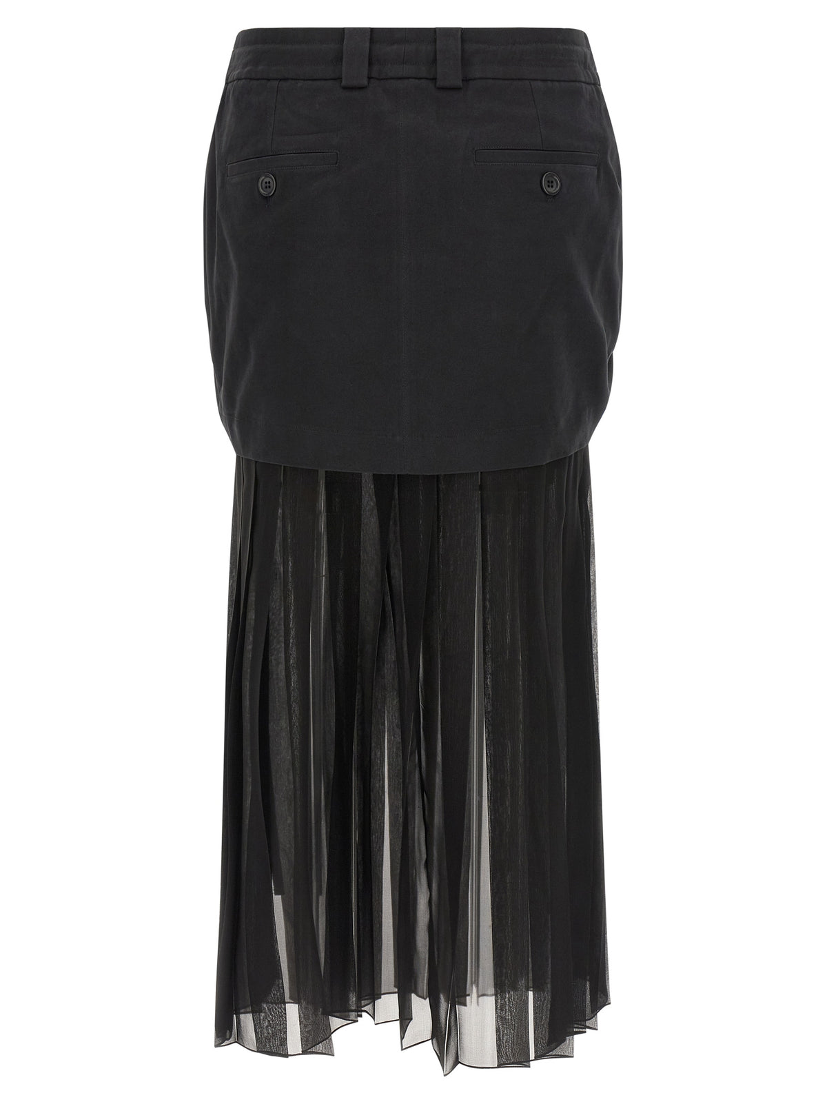 Jupe midi en soie noire Dolce & Gabbana