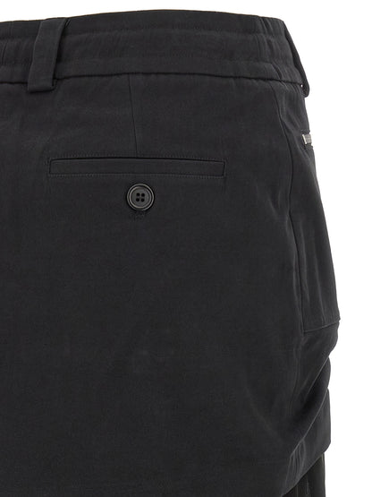 Jupe midi en soie noire Dolce & Gabbana