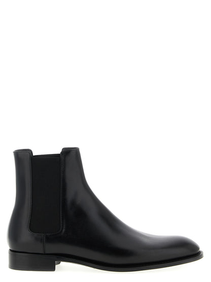 Chelsea Saint Laurent en cuir de veau noir
