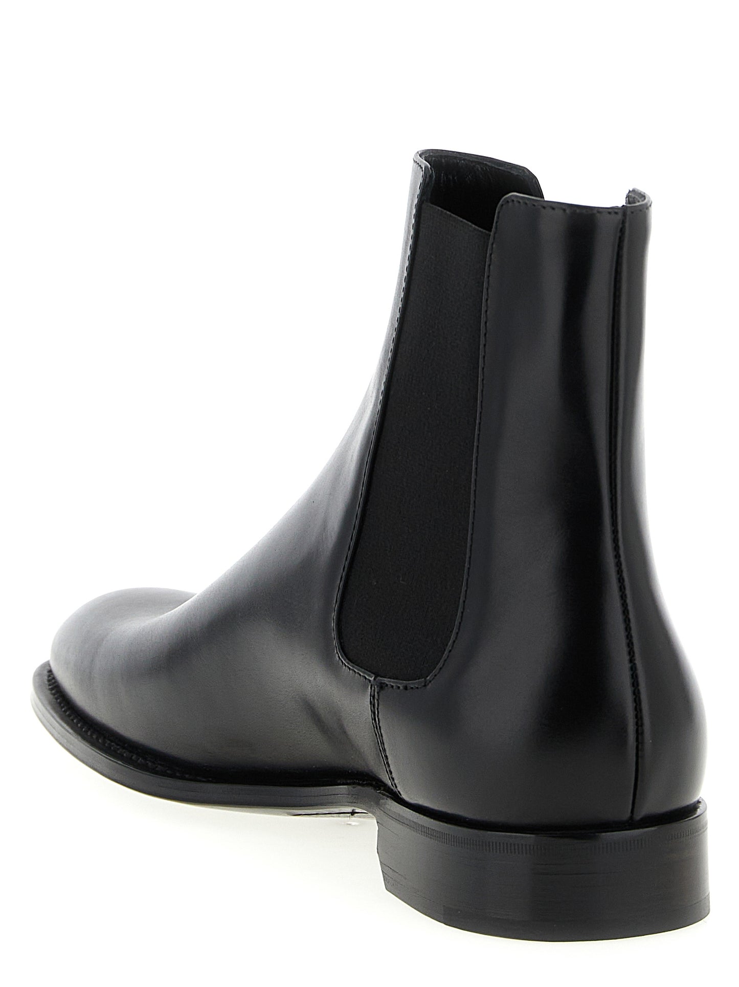 Chelsea Saint Laurent en cuir de veau noir