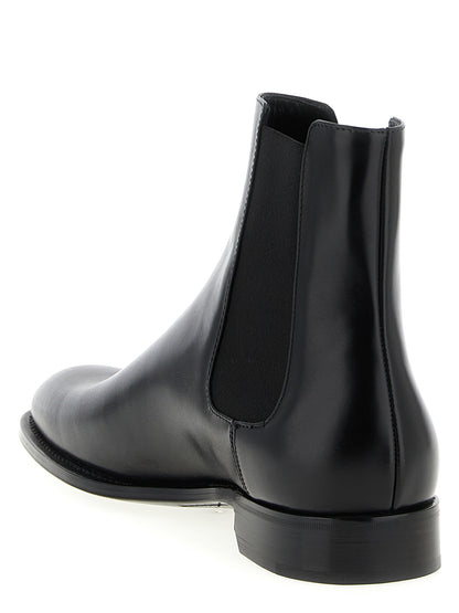 Chelsea Saint Laurent en cuir de veau noir