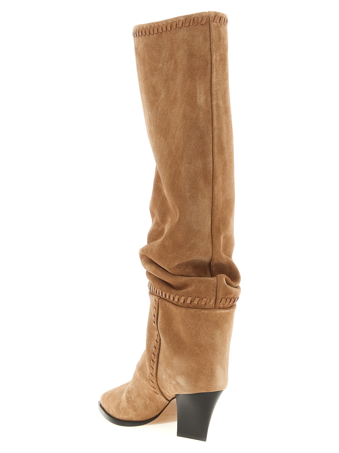 Jimmy Choo Cuero Beige Por Encima de la Rodilla