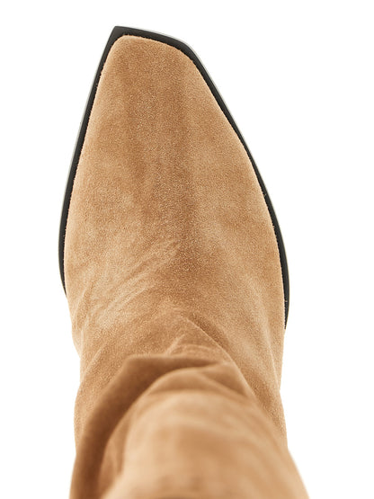 Jimmy Choo Cuero Beige Por Encima de la Rodilla