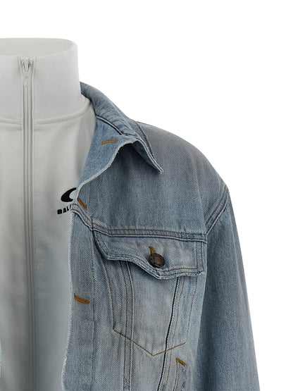 Chaqueta Vaquera Balenciaga De Algodón Denim En Azul
