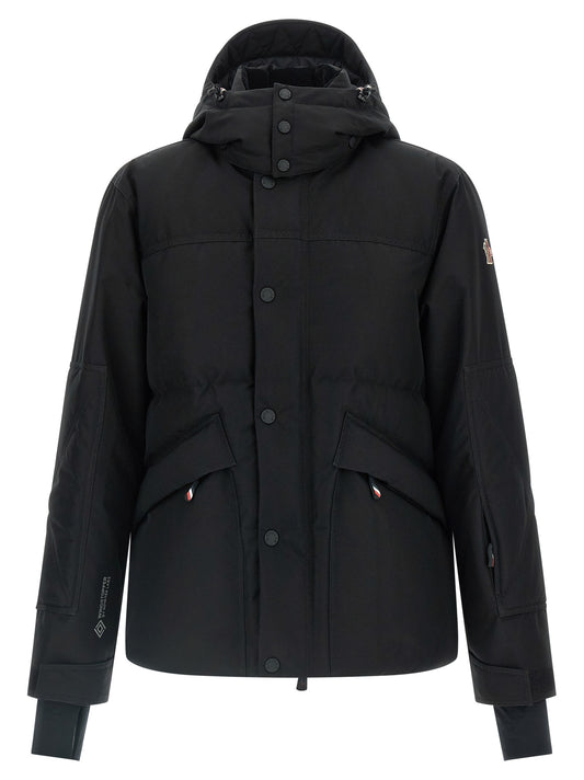 Chaqueta de poliéster negro Moncler Grenoble