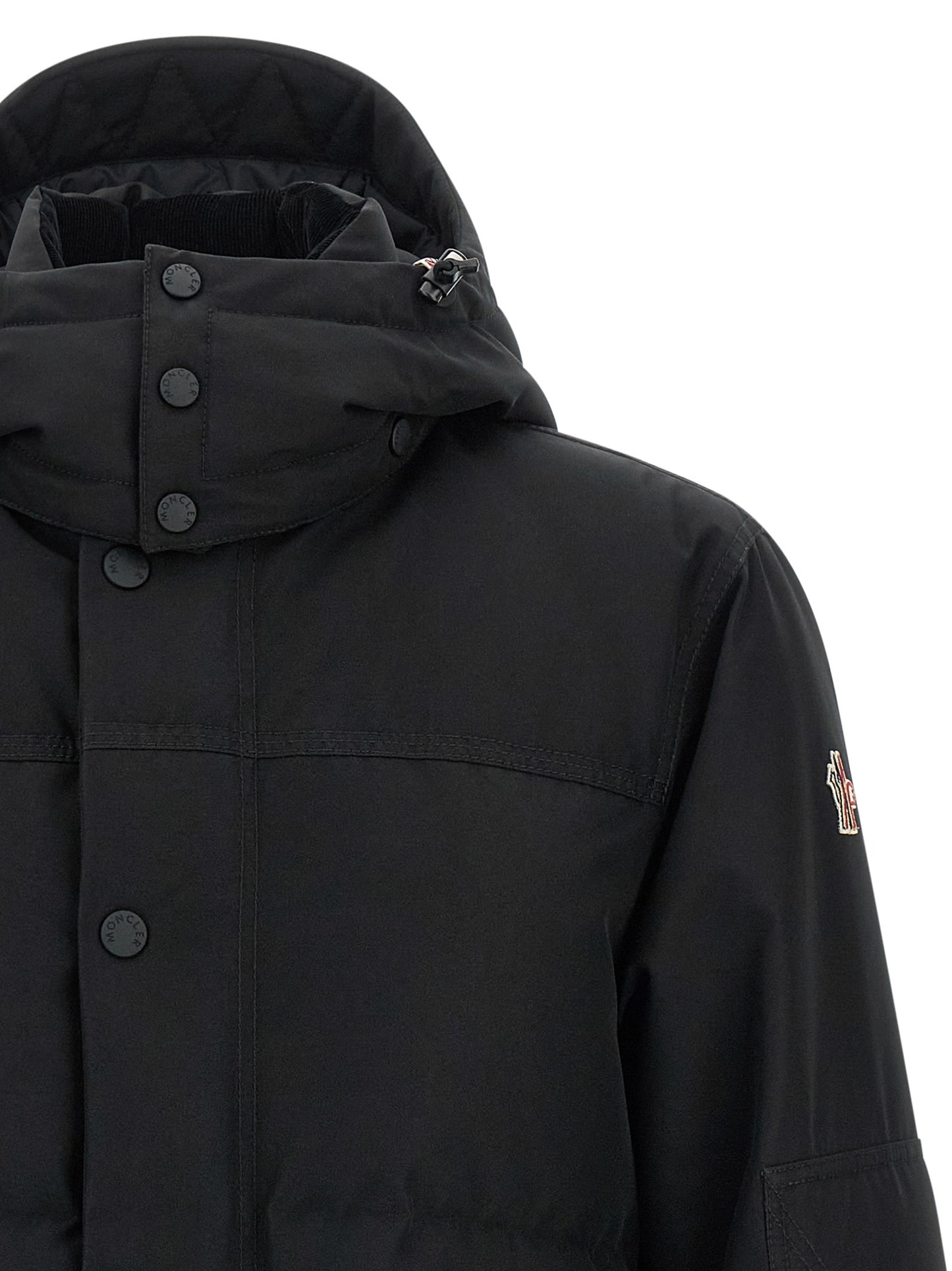 Chaqueta de poliéster negro Moncler Grenoble