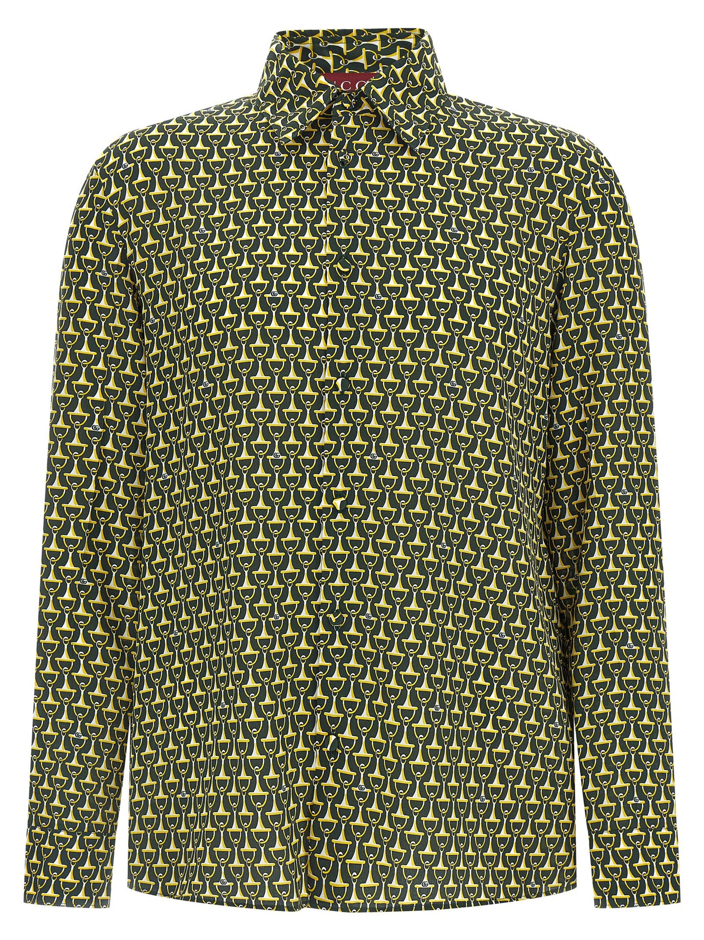 Blouse en soie bicolore Gucci