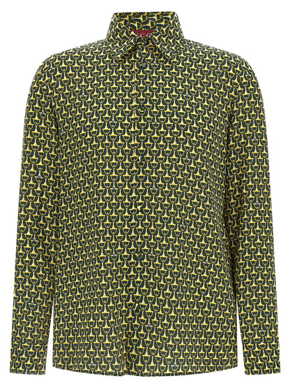 Blouse en soie bicolore Gucci