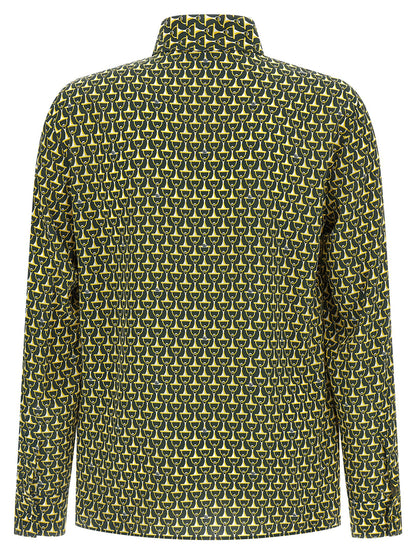 Blouse en soie bicolore Gucci