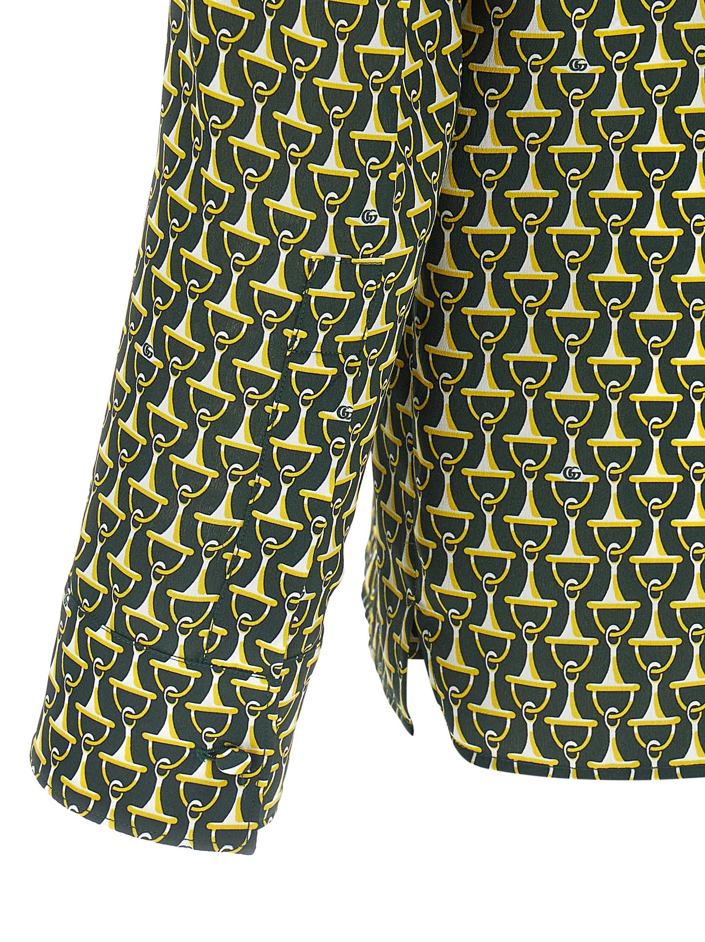 Blouse en soie bicolore Gucci