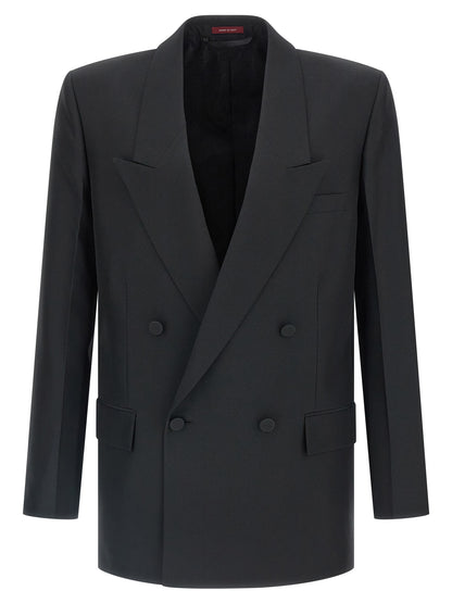 Blazer en polyester noir Gucci