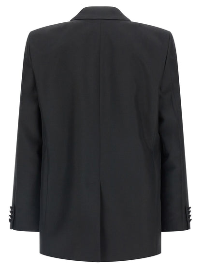 Blazer en polyester noir Gucci