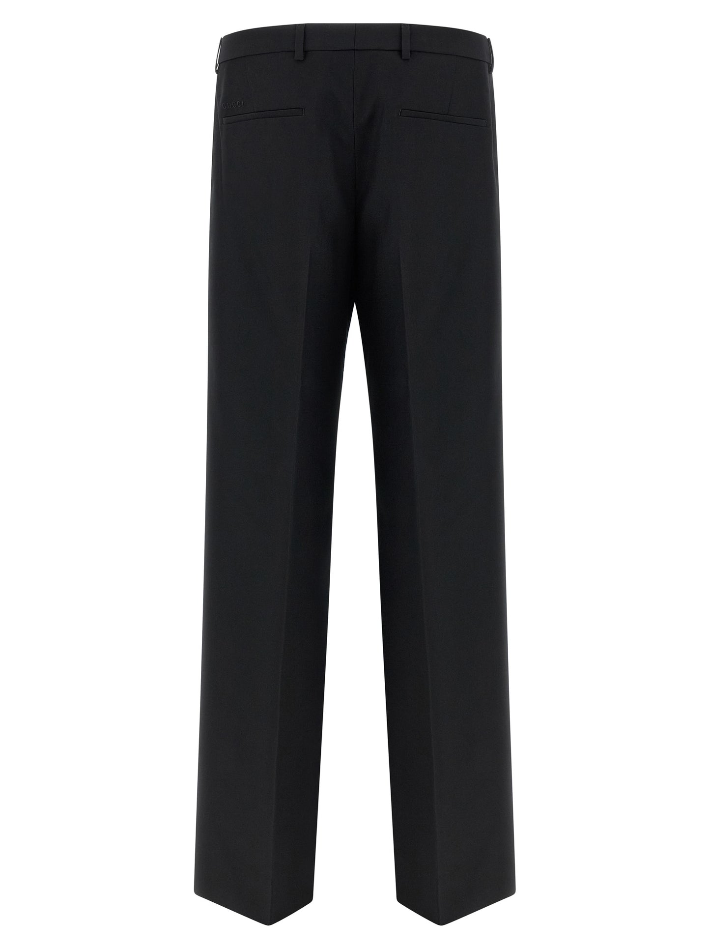 Pantalones De Vestir De Poliéster Negro Gucci Panama