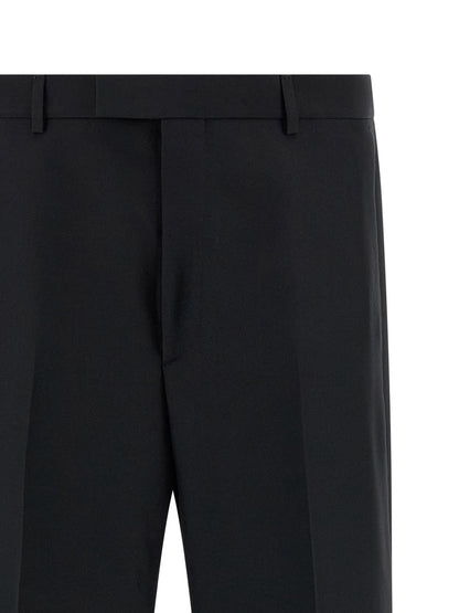 Pantalones De Vestir De Poliéster Negro Gucci Panama