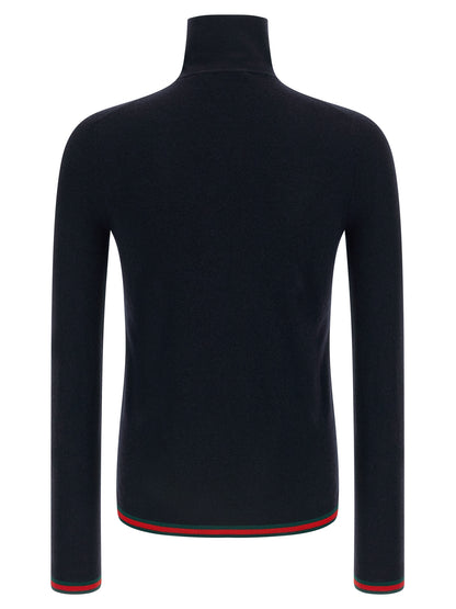 Cardigan en cachemire bleu GuCi Fabrication Italienne