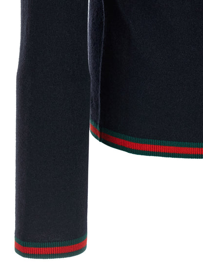 Cardigan en cachemire bleu GuCi Fabrication Italienne