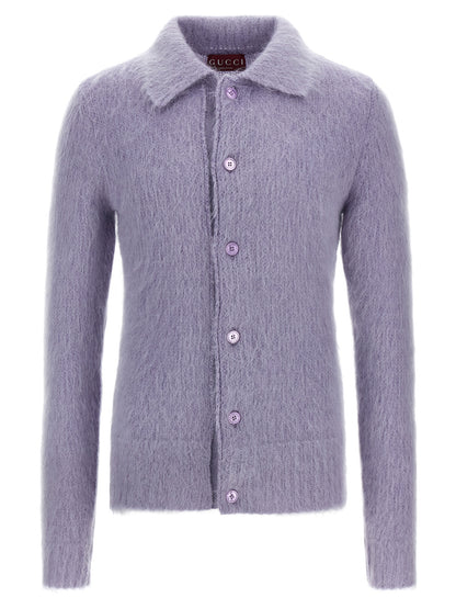 Cárdigan Gucci de lana morada