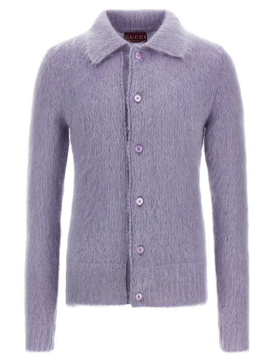 Cárdigan Gucci de lana morada