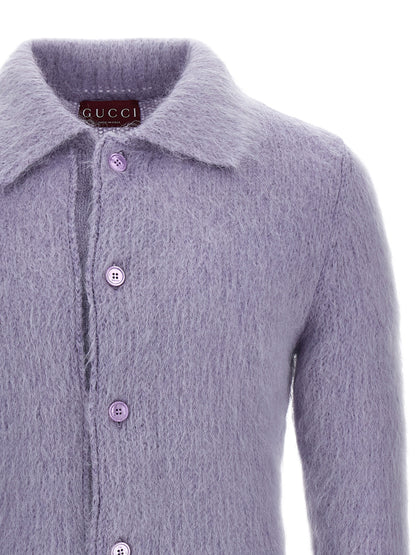 Cárdigan Gucci de lana morada