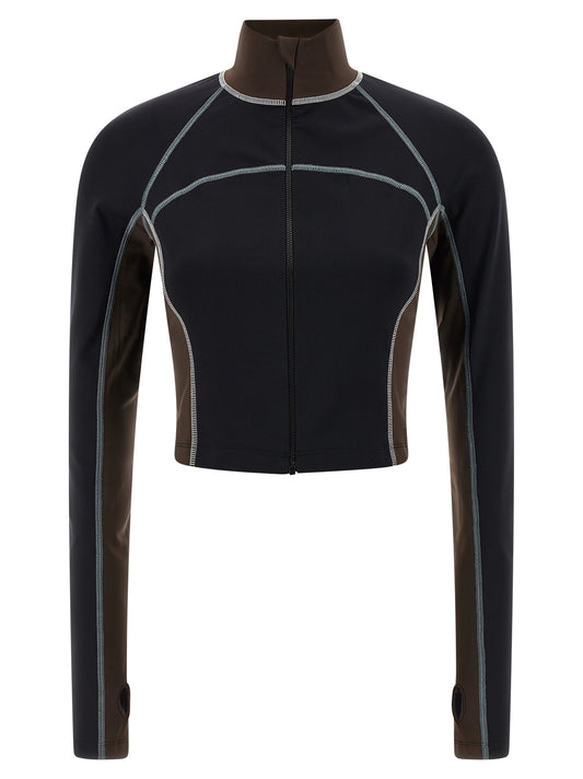 Top de poliamida negra Fendi
