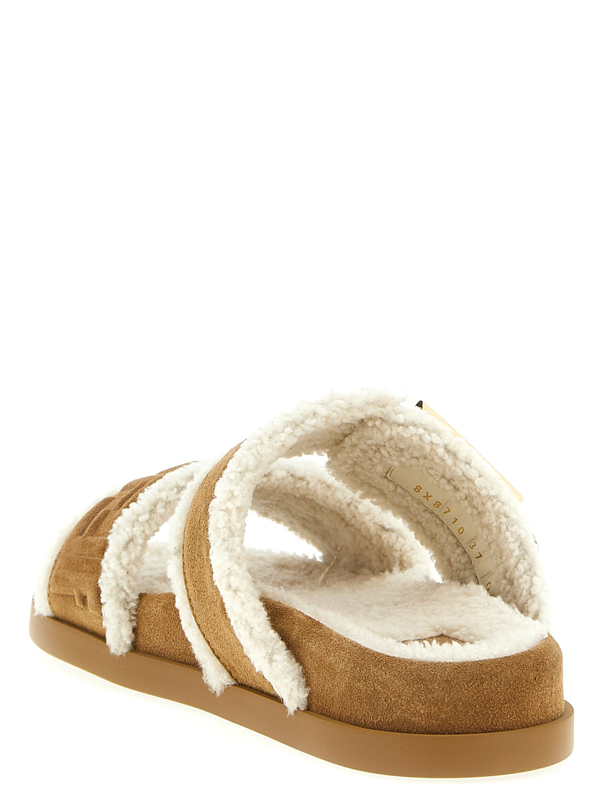 Fendi Sandalias Beige De Cuero De Becerro - Confort Sólido