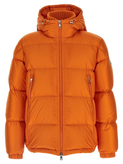 Chaqueta Moncler naranja de poliamida de largo completo