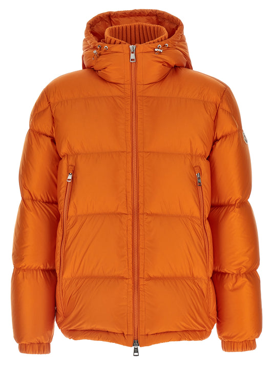 Chaqueta Moncler naranja de poliamida de largo completo